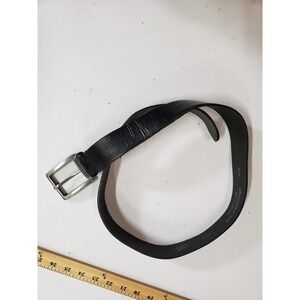 Mara Giordani Belt Mens One Size Black Genuine Leather Metal Buckle Handmade